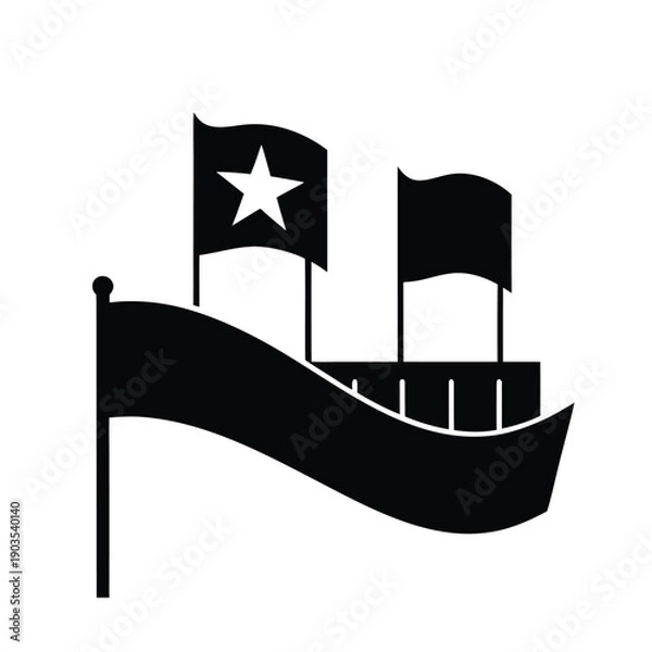 Obraz vietnam flag stadium waving