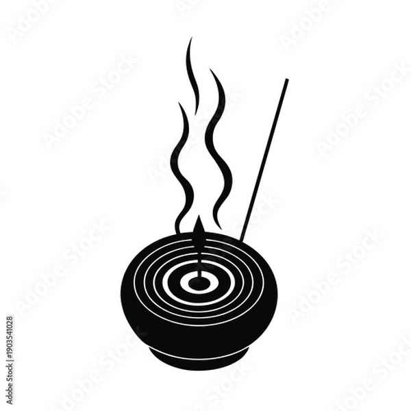 Obraz vietnamese incense coil burning
