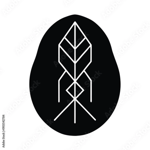 Obraz viking rune stone background