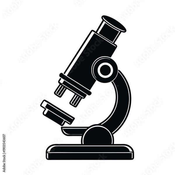 Obraz vintage brass microscope illustration