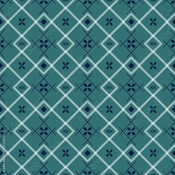 Obraz Seamless patterned background with geometric shapes.
