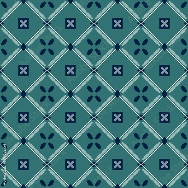 Obraz Seamless patterned background with geometric shapes.