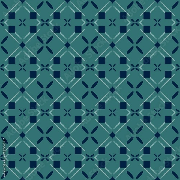 Obraz Seamless patterned background with geometric shapes.