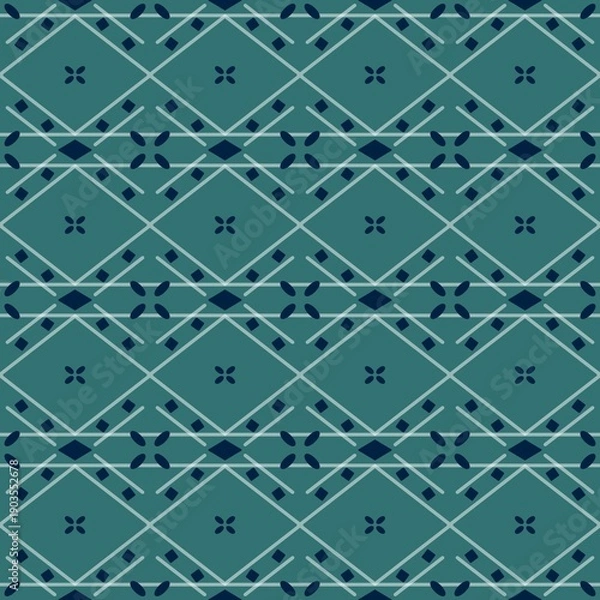 Obraz Seamless patterned background with geometric shapes.