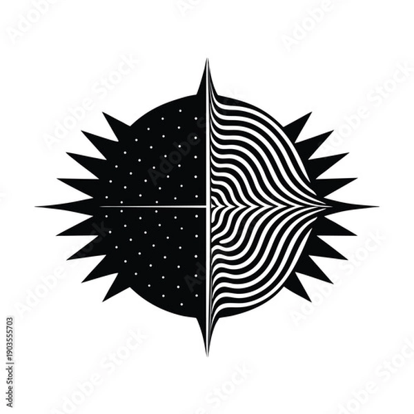 Fototapeta wave particle duality graphic