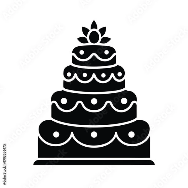 Obraz wedding cake gold details