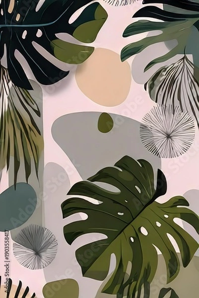 Obraz seamless background with leaves