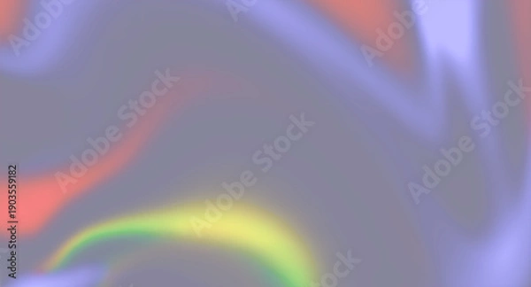 Obraz Red, yellow and blue light waves on transparent background.