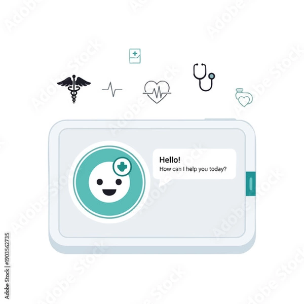 Obraz Friendly AI Chatbot Interface for Healthcare