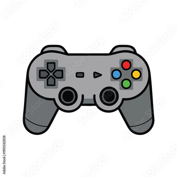 Obraz Gray Game Controller Illustration