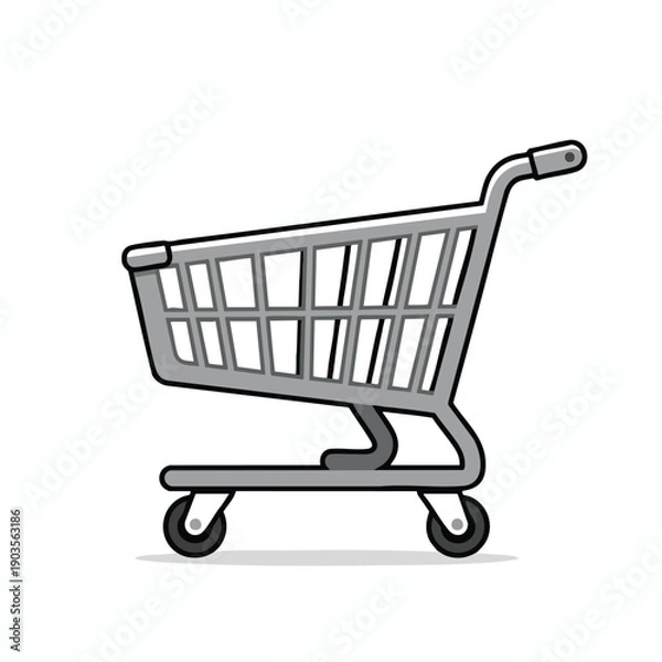 Obraz Empty Shopping Cart Illustration