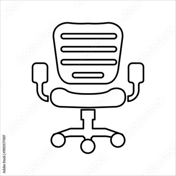 Fototapeta Office Chair Icon, Vector Graphics