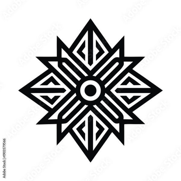 Obraz Yoruba Inspired Pattern Icon Design