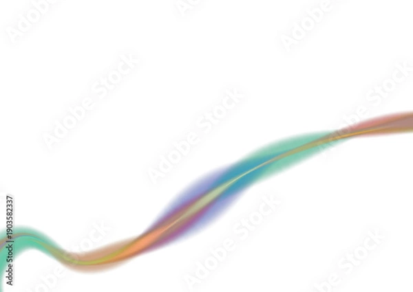 Obraz Abstract Flowing Multicolored Gradient Wave on White Background