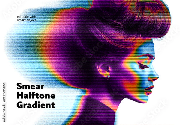 Obraz Smear Halftone Gradient Effect