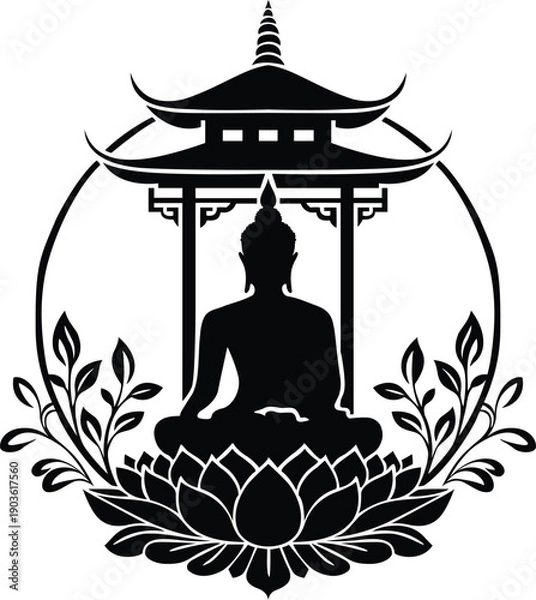 Obraz Vesak Buddha Purnima vector