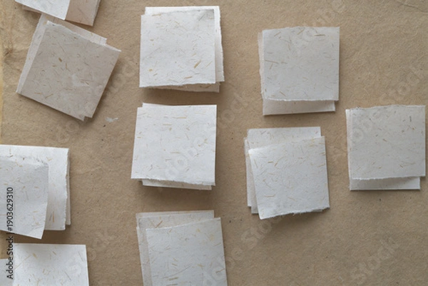 Obraz folded paper tiles on brown