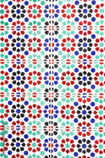 Obraz Geometric seamless pattern, Moroccan tiles design