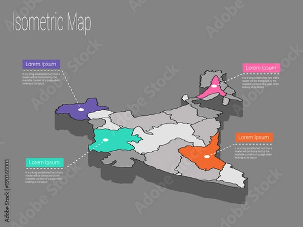 Fototapeta India map infographics