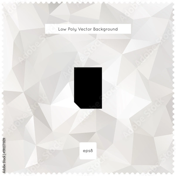 Obraz Abstract vector white polygonal background.