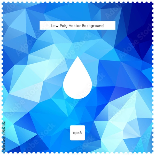 Obraz Abstract vector blue polygonal background.