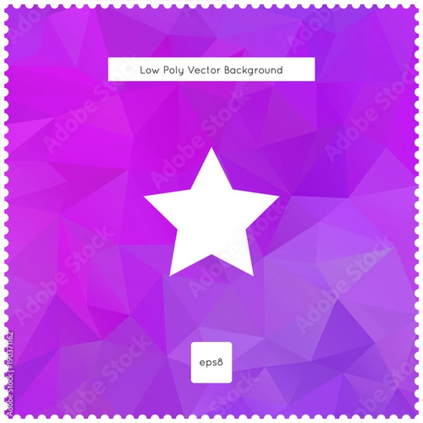 Obraz Abstract vector violet polygonal background.