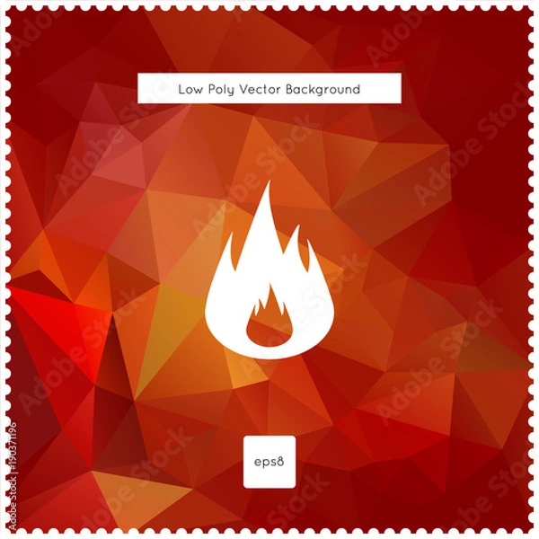 Obraz Abstract vector red polygonal background.