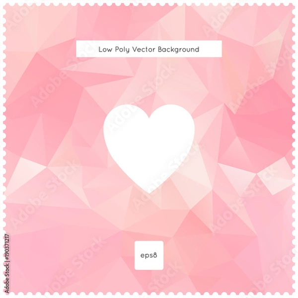 Obraz Abstract vector pink polygonal background.