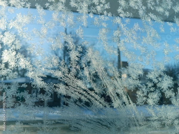 Obraz Ice on a window