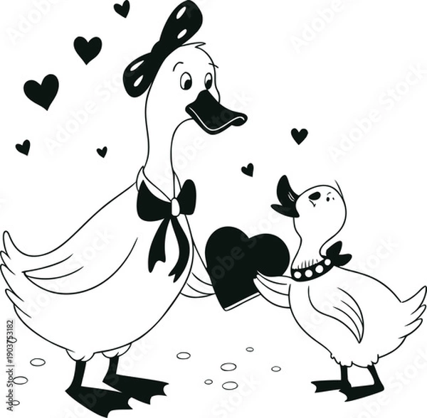 Obraz two birds on a branch