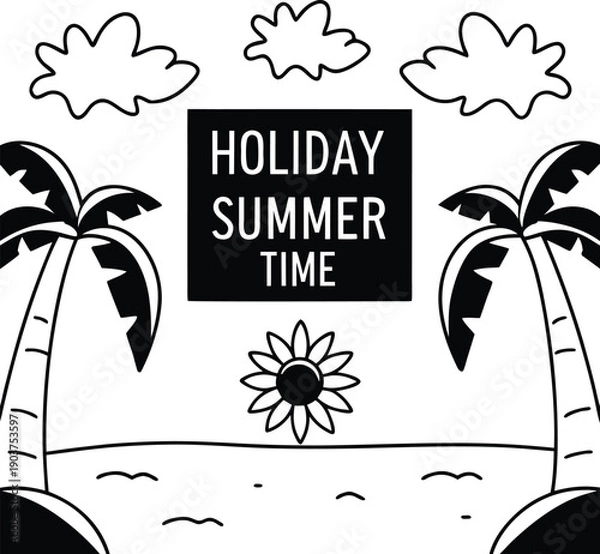 Obraz summer vacation poster