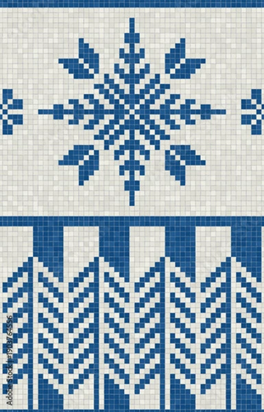 Obraz Scandinavian style seamless mosaic tiles pattern