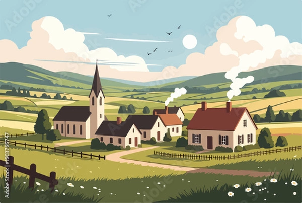 Obraz Rural Spring Landscape