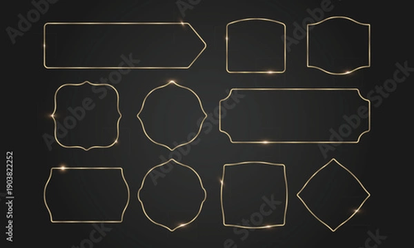 Obraz 装飾用ゴールドフレームのバリエーションセット