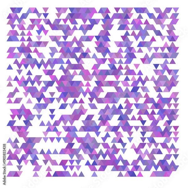 Obraz Purple triangle halftone random background.