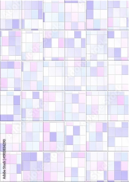 Obraz Pastel abstract tile square seamless pattern background.