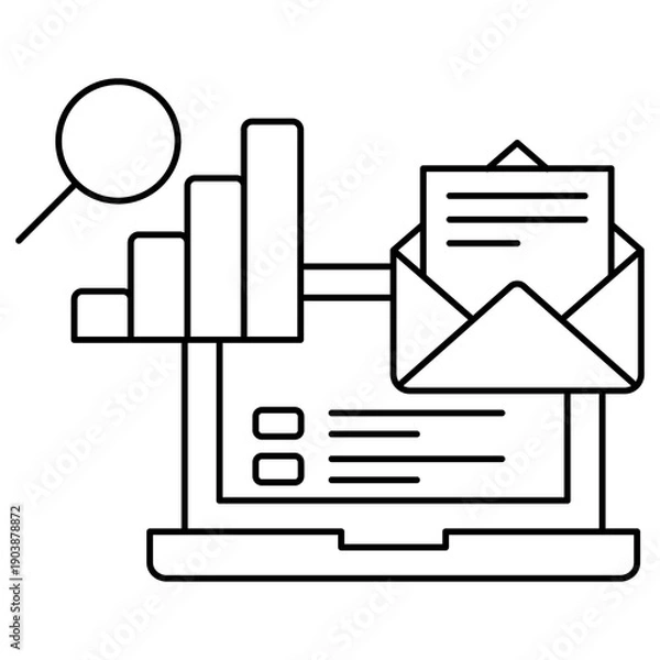 Obraz Data Analysing Icon, Insightful Data Analysis, Smart Analytics Process, Data-Driven Insights