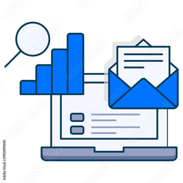 Obraz Data Analysing Icon, Insightful Data Analysis, Smart Analytics Process, Data-Driven Insights