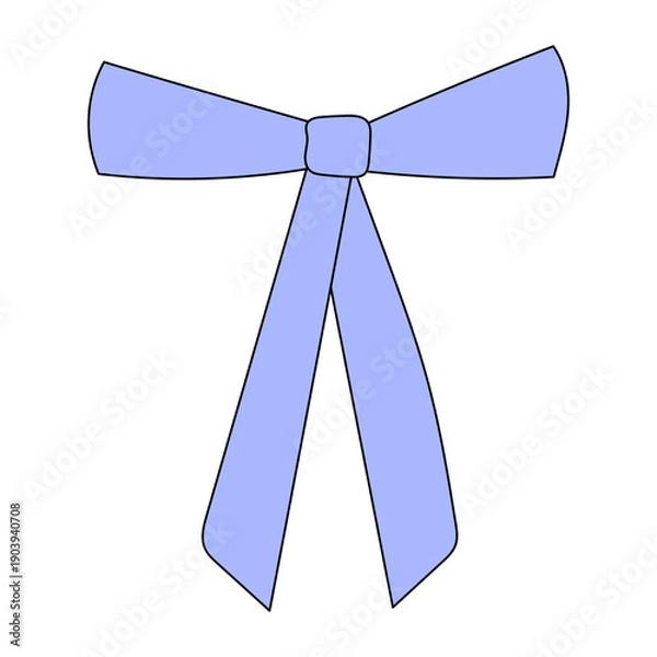 Obraz Purple ribbon bow vector illustration