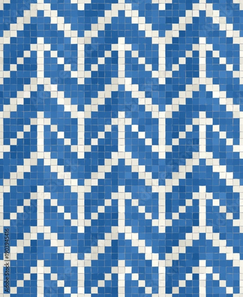 Obraz Scandinavian style seamless mosaic tiles pattern
