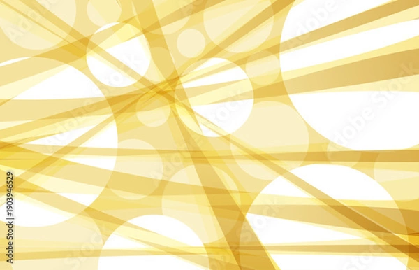 Obraz パステルのようなゴールドの色を基本に曲線と円が重なる模様の柄でデザインした幻想的でファンタジーなベクターのイラスト画像で装飾、背景、壁紙、テクスチャ等に使えるグラフィック素材