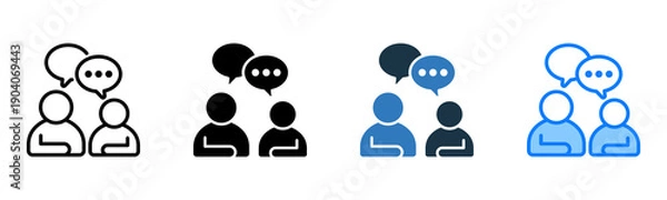 Fototapeta Discussion icon multiple style 
