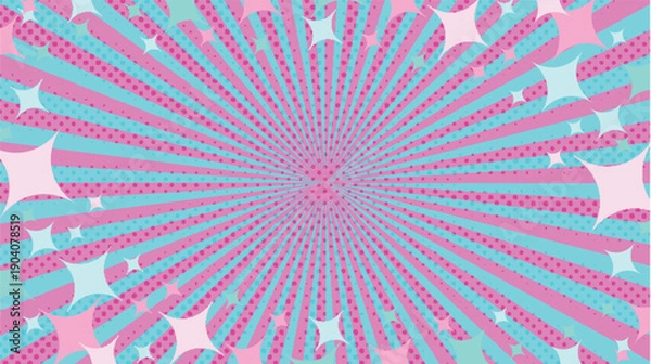 Obraz 太陽　スクリーントーン　模様　背景