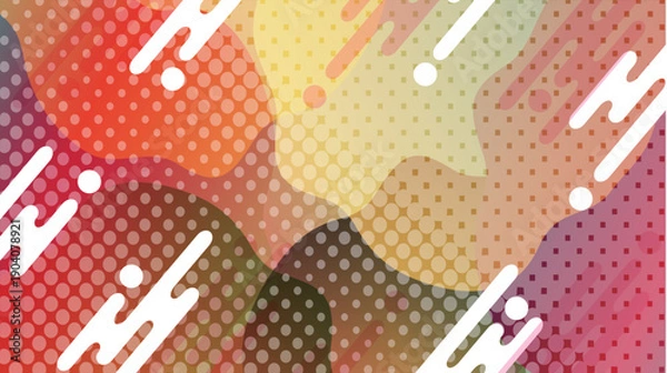 Obraz カラフル　網点　抽象的　模様　背景