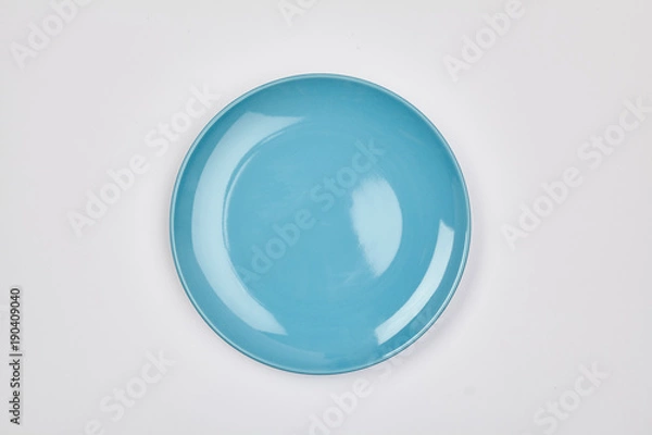 Fototapeta Plate. Colour. View from above. Isolated. For your design.