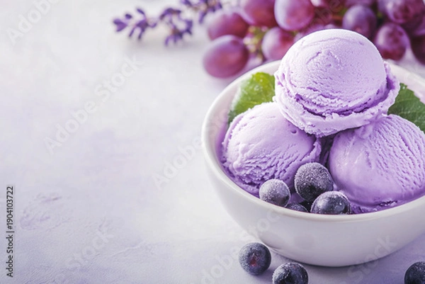 Obraz グレープカラーの余韻 上品なパープルアイス