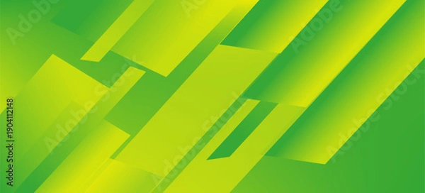 Obraz Green abstract geometric background. Dynamic shapes composition. Vector illustration