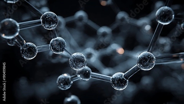 Obraz Detailed Molecular Structure Rendering for Scientific Visualization