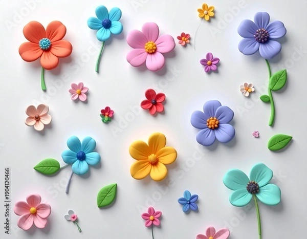 Obraz 可愛いカラフルな花