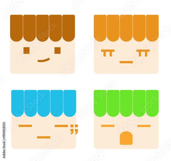 Obraz 얼굴 표정 이모지 아이콘 모음